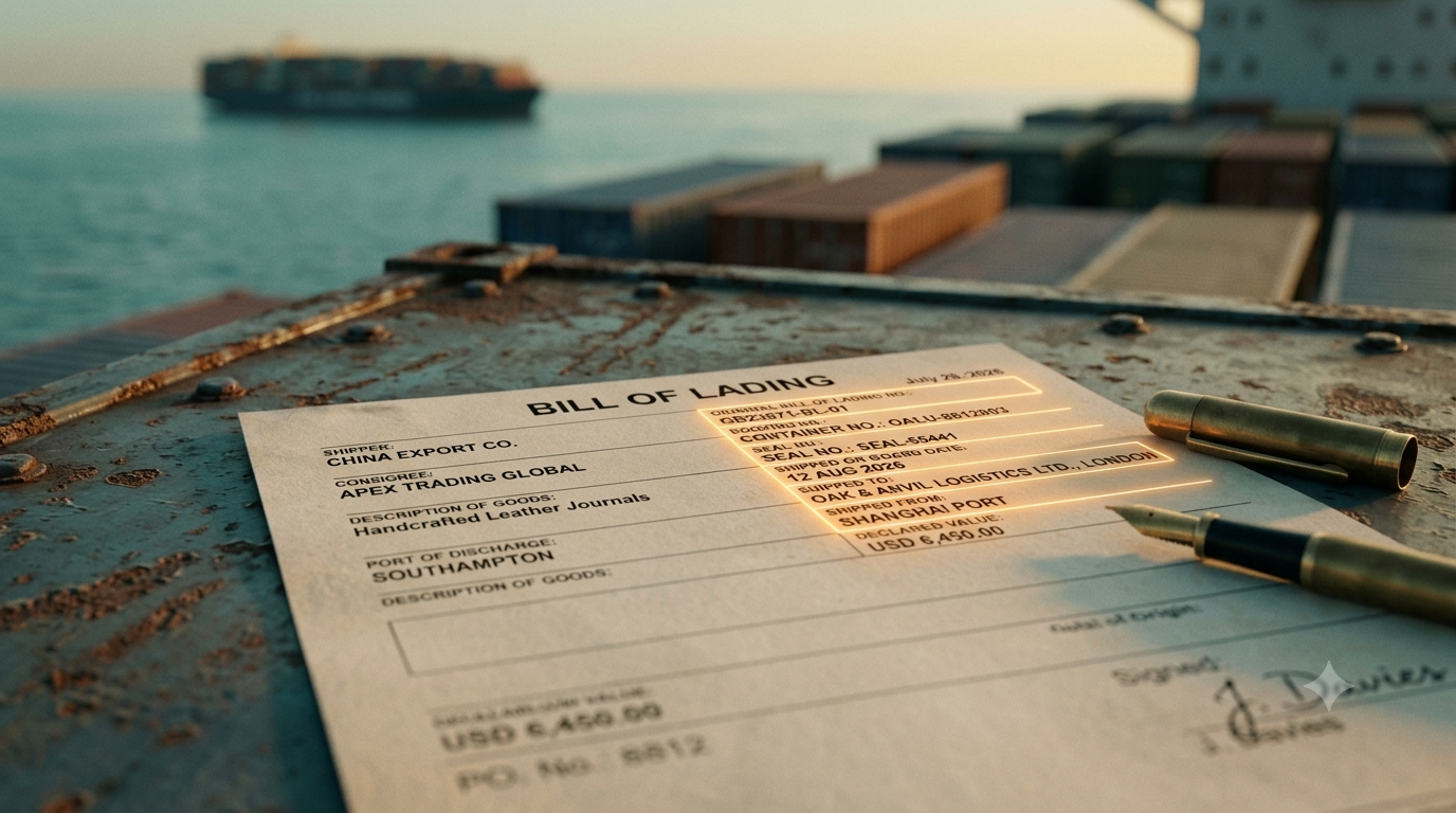 Du connaissement maritime au Bon à Délivrer